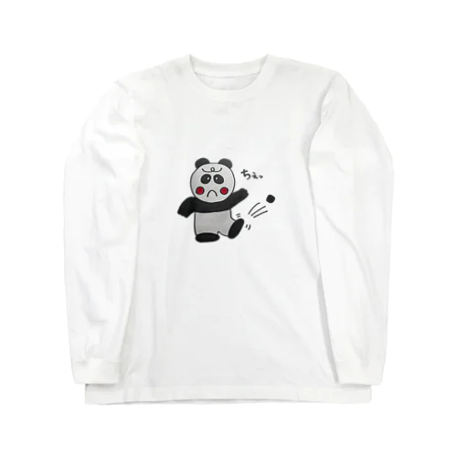 パンダちゃん、石にあたる Long Sleeve T-Shirt