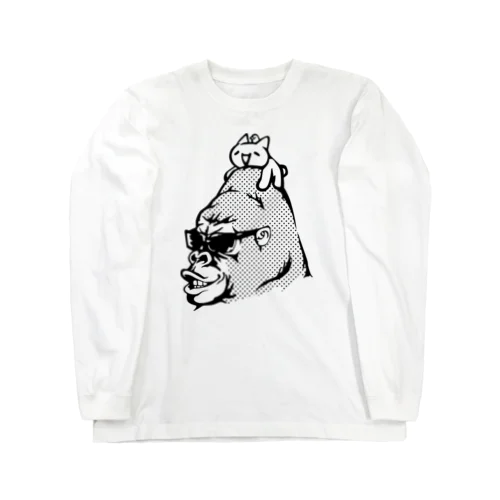 モナーのせゴリラ モナコイン 単色BK (SZ) GemBox Long Sleeve T-Shirt