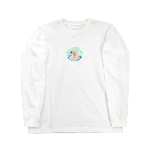 セキセイインコ　オパーリン【まめるりはことり】 Long Sleeve T-Shirt