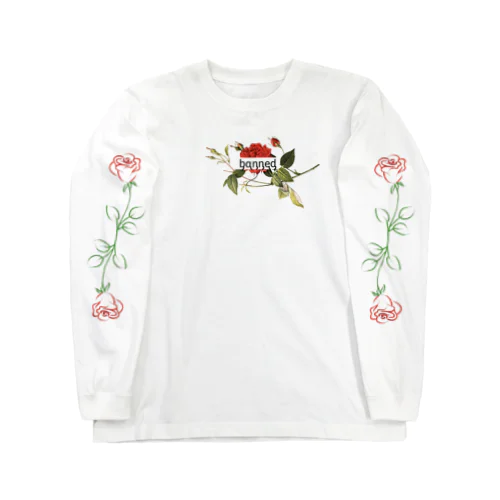 banned Rose ロングスリーブTシャツ