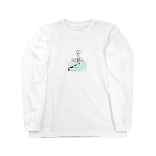 風景絵(水色の１) Long Sleeve T-Shirt