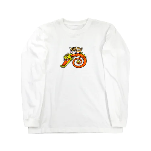 にゃんこバスと赤い龍 Long Sleeve T-Shirt