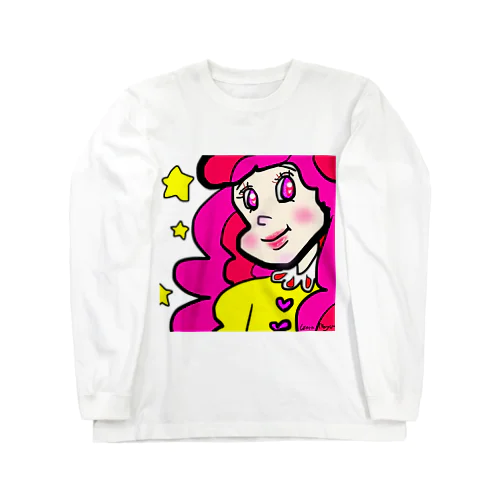 ピンク色のハッピーガール☆ Long Sleeve T-Shirt