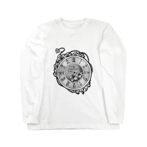 時計デザイン(モノクロ) Long Sleeve T-Shirt