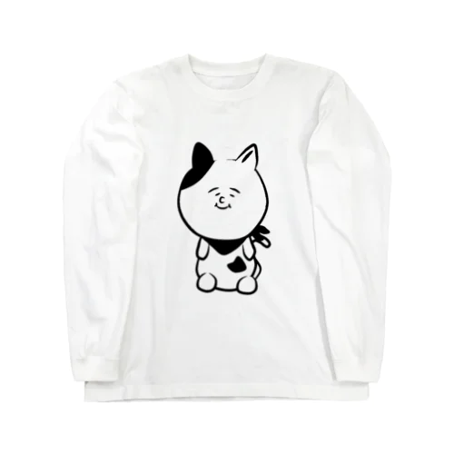 ゆるいねこさ(モノクロ) ロングスリーブTシャツ