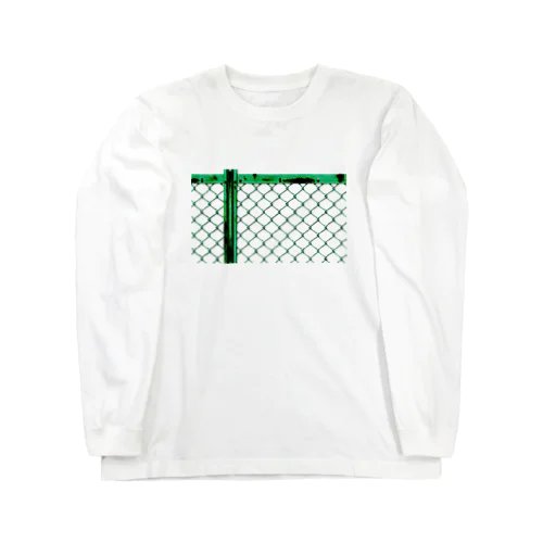 金網フェンス裏表 Long Sleeve T-Shirt