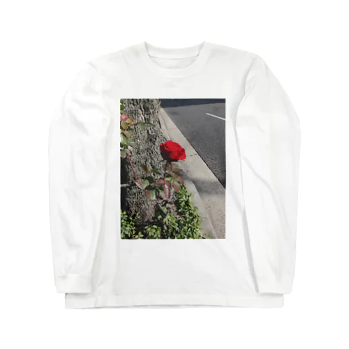 つよく咲く薔薇 ロングスリーブTシャツ