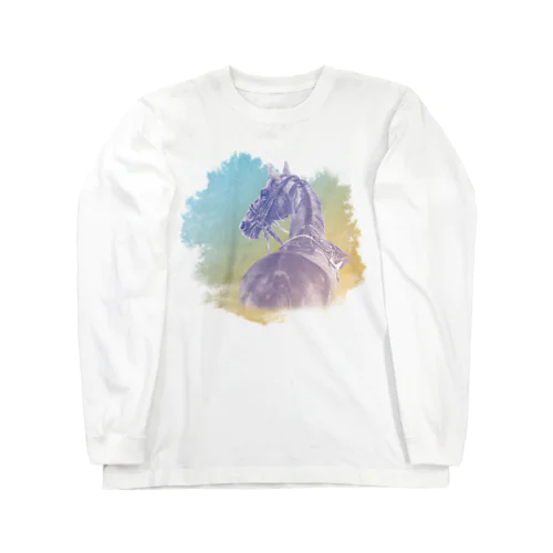 サラブレッドの肖像画Tシャツ Long Sleeve T-Shirt