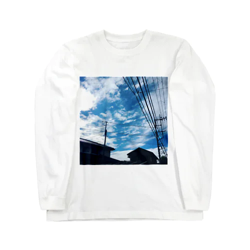 電線のある風景 Long Sleeve T-Shirt