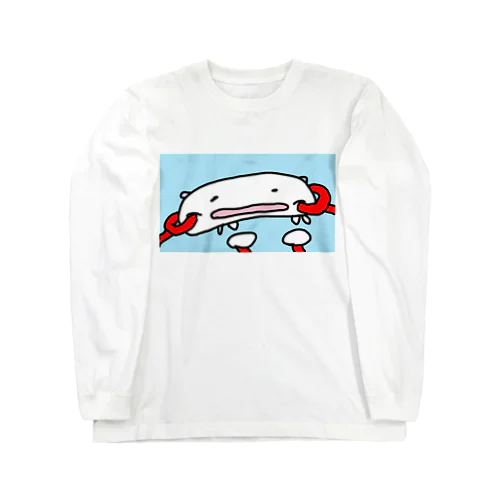 カニマッサージをうけるねこです Long Sleeve T-Shirt