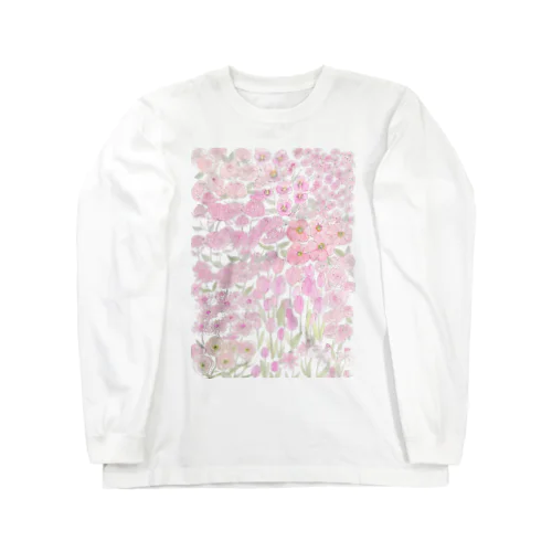 garden dream /pink ロングスリーブTシャツ