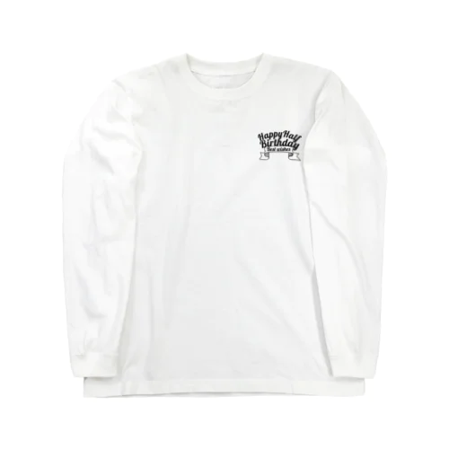  ハーフバースデー Blacklogo Long Sleeve T-Shirt