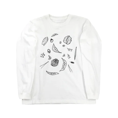 森の調べ　モノクロ Long Sleeve T-Shirt