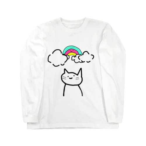 うーねこと雲（＆にじ） Long Sleeve T-Shirt