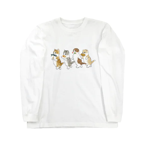 花より団子にゃん Long Sleeve T-Shirt