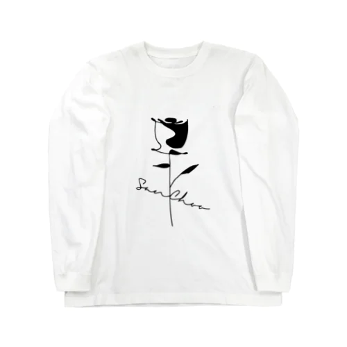 Rose silhouette　スクエア Long Sleeve T-Shirt