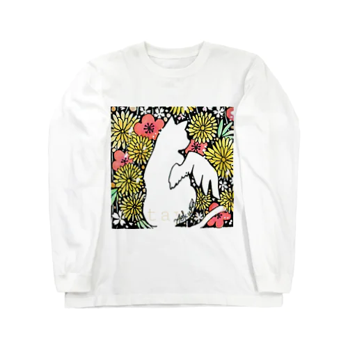 菊花猫 ロングスリーブTシャツ