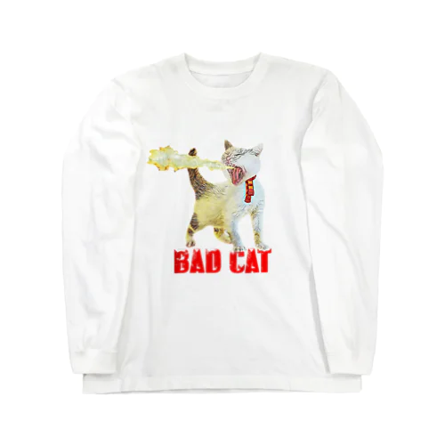 炎のBAD CAT Long Sleeve T-Shirt