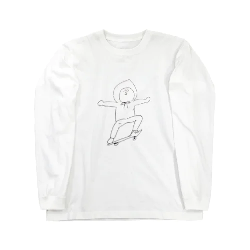 冷やかしスケートボーダーくん Long Sleeve T-Shirt