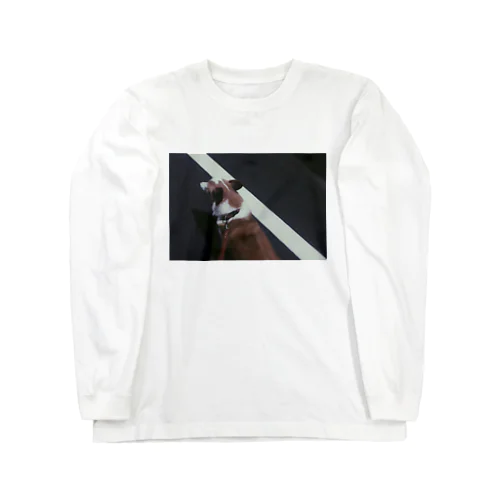 白線コーギー Long Sleeve T-Shirt