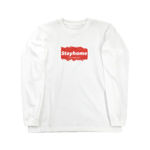 Stayhome -Life is Beautiful- Tシャツ　 롱 슬리브 티셔츠