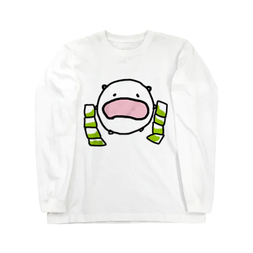 緑茶パックが連なってるタイプで絶望するねこです Long Sleeve T-Shirt