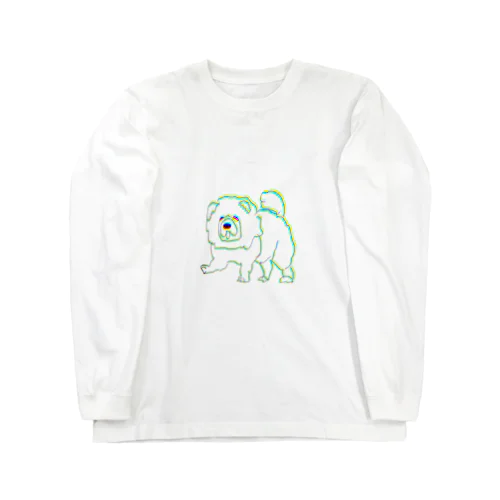 犬チャウチャウ(ちょっと大) ロングスリーブTシャツ