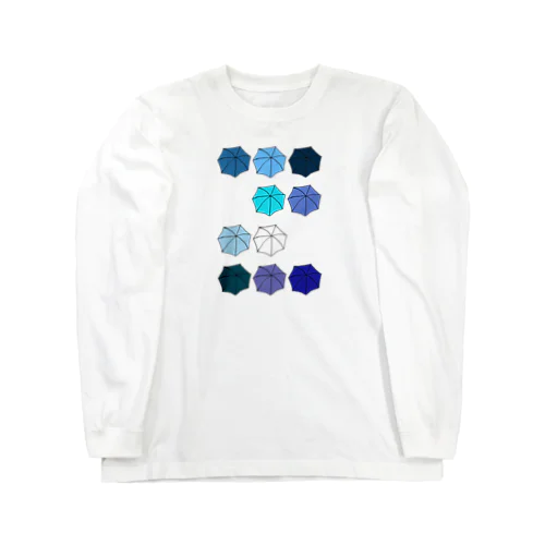 傘の花　あお Long Sleeve T-Shirt