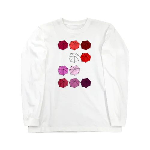 傘の花　あか Long Sleeve T-Shirt