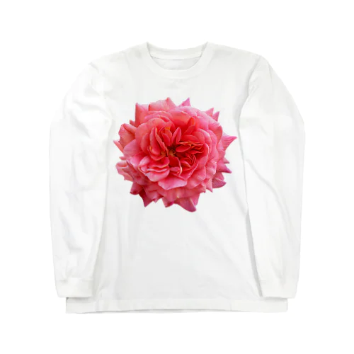 【キザにキマる】爛々と咲く濃いピンクの薔薇 Long Sleeve T-Shirt