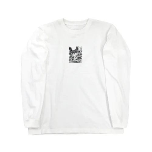 ブダペスト地下鉄　線画 Long Sleeve T-Shirt