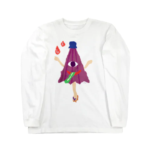 おばけTシャツ＜でっかい傘おばけ＞ Long Sleeve T-Shirt