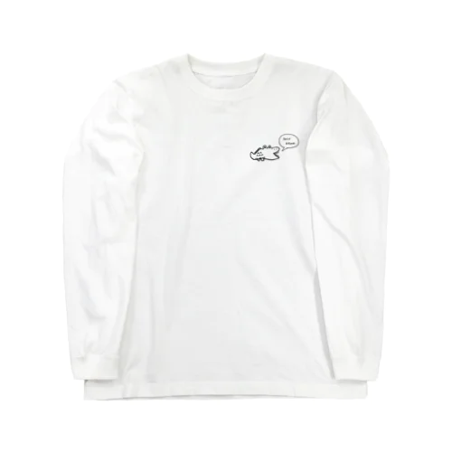 ソーシャルディスタンスを唱えるワニ Long Sleeve T-Shirt