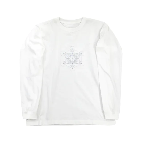 シンプル　「Metatron’s Cube」 ロングスリーブTシャツ