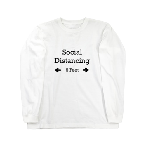 Social Distancing 6 Feet Long Sleeve T-Shirt