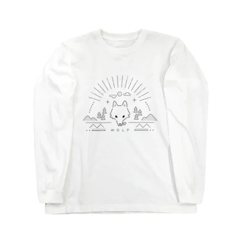 ナチュラル系WOLF ロングスリーブTシャツ