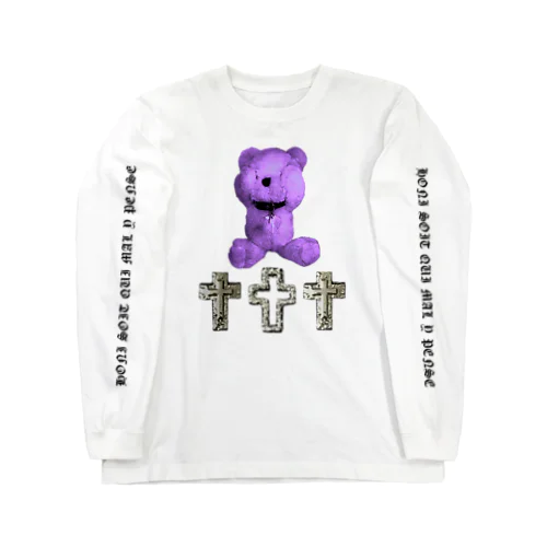 Peek-a-boo CROSS Teddy BLUEBERRY ロングスリーブTシャツ