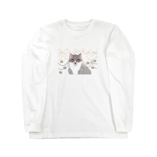 愛らしい子猫の上目遣い Long Sleeve T-Shirt