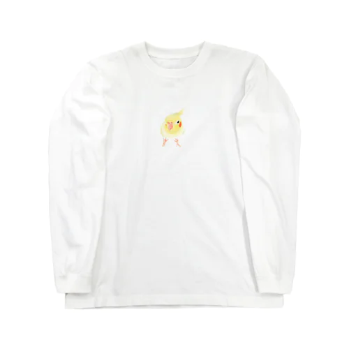 オカメインコ　おすましルチノー【まめるりはことり】 Long Sleeve T-Shirt