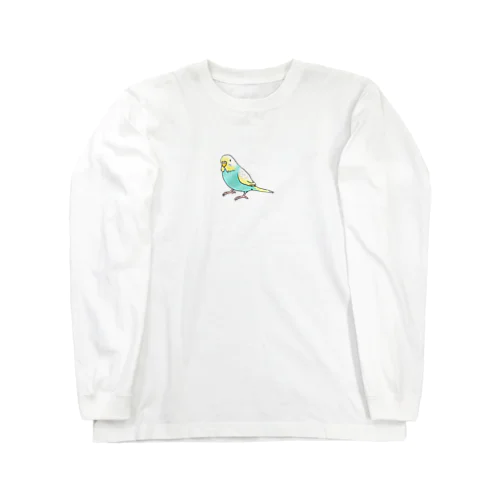 ごきげんセキセイインコ【まめるりはことり】 Long Sleeve T-Shirt