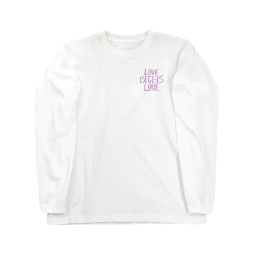 originT 紫 両面プリント Long Sleeve T-Shirt