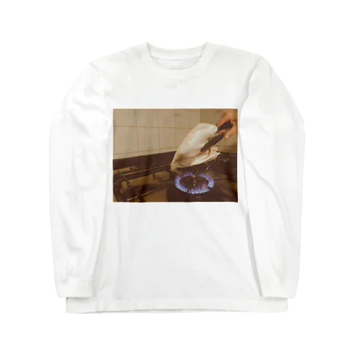 豚の耳を焼く Long Sleeve T-Shirt