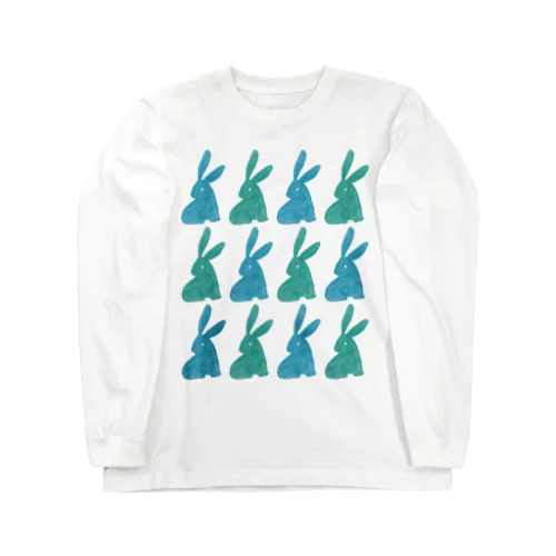 色鉛筆ウサギ Long Sleeve T-Shirt