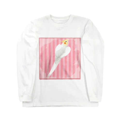 オカメインコ　ハートルチノーオカメインコ【まめるりはことり】 Long Sleeve T-Shirt