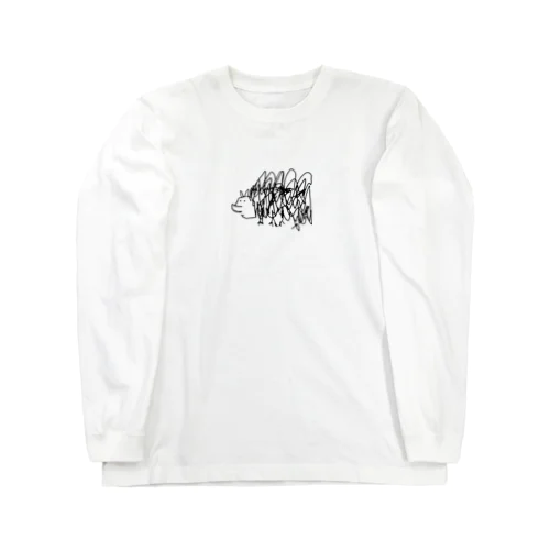 はりねずみ 線画 Long Sleeve T-Shirt