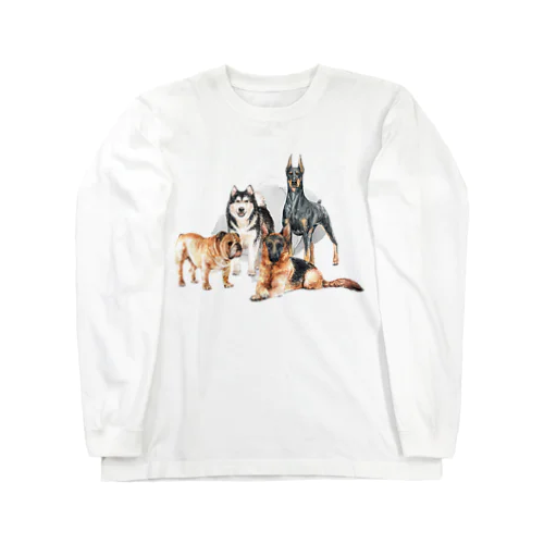 ちょっぴり強面の大きい犬たち。 Long Sleeve T-Shirt