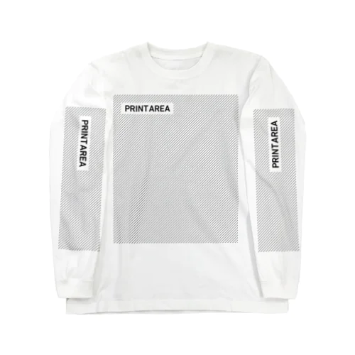 プリントエリアチェック Long Sleeve T-Shirt