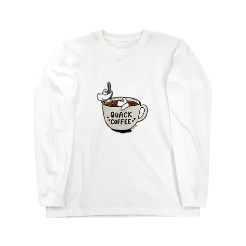 もちもちアヒルQUACK COFFEE ロングスリーブTシャツ