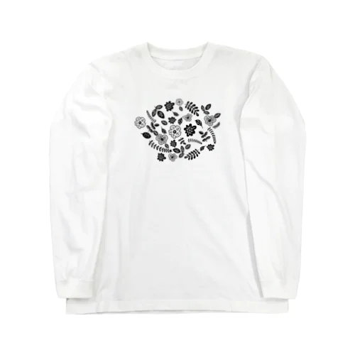 モノクロフラワー Long Sleeve T-Shirt