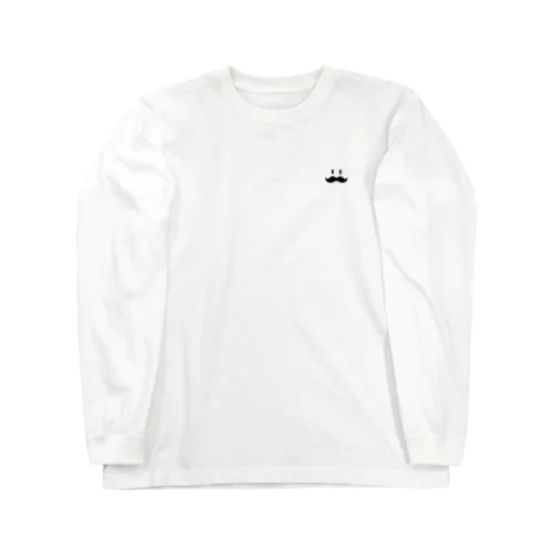 ヒゲ（黒）ワンポイント Long Sleeve T-Shirt